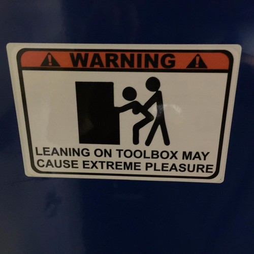 Warning leaning overlay - overlay, decal